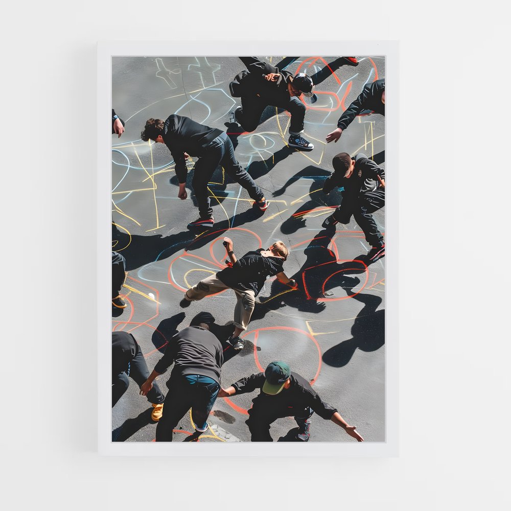 Poster Dance & Chalk – affiche Danse (vue 3)